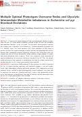 Cover page: Multiple Optimal Phenotypes Overcome Redox and Glycolytic Intermediate Metabolite Imbalances in Escherichia coli pgi Knockout Evolutions