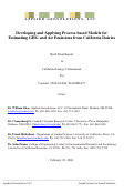 Cover page: Developing and Applying Process-based Models for Estimating GHG and Air Emissions from California Dairies