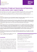 Cover page: Comparison of single-port laparoscopy and laparotomy in early ovarian cancer surgical staging