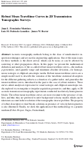 Cover page: Robust Mean Traveltime Curves in 2D Transmission Tomographic Surveys
