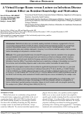 Cover page: A Virtual Escape Room versus Lecture on Infectious Disease Content: Effect on Resident Knowledge and Motivation