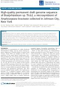 Cover page: High-quality permanent draft genome sequence of Bradyrhizobium sp. Th.b2, a microsymbiont of Amphicarpaea bracteata collected in Johnson City, New York
