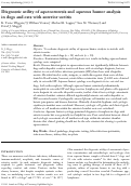 Cover page: Diagnostic utility of aqueocentesis and aqueous humor analysis in dogs and cats with anterior uveitis