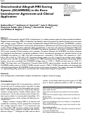 Cover page: Osteochondral Allograft MRI Scoring System (OCAMRISS) in the Knee