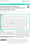 Cover page: Clustering analysis of large-scale phenotypic data in the model filamentous fungus Neurospora crassa