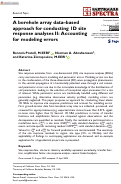 Cover page: A borehole array data–based approach for conducting 1D site response analyses II: Accounting for modeling errors