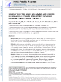 Cover page: Salivary cortisol awakening levels are reduced in human subjects with intermittent explosive disorder compared with controls.