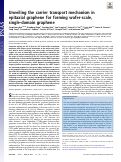 Cover page: Unveiling the carrier transport mechanism in epitaxial graphene for forming wafer-scale, single-domain graphene.