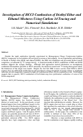 Cover page: Investigation of HCCI Combustion of Diethyl Ether and Ethanol Mixtures Using Carbon 14 Tracing and Numerical Simulations