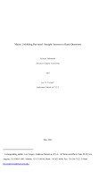 Cover page: Metric Unfolding Revisited: Straight Answers to Basic Questions