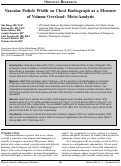 Cover page: Vascular Pedicle Width on Chest Radiograph as a Measure of Volume Overload: Meta-Analysis