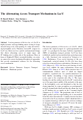 Cover page: The Alternating Access Transport Mechanism in LacY