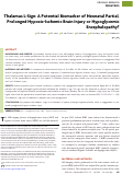 Cover page: Thalamus L-Sign: A Potential Biomarker of Neonatal Partial, Prolonged Hypoxic-Ischemic Brain Injury or Hypoglycemic Encephalopathy?