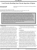 Cover page: Lead Toxicity Resulting from Chronic Ingestion of Opium