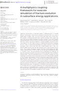 Cover page: A multiphysics coupling framework for exascale simulation of fracture evolution in subsurface energy applications