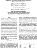 Cover page: Speaking but not Gesturing Predicts Motion Event Memory
Within and Across Languages