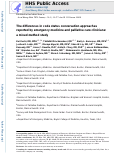 Cover page: The differences in code status conversation approaches reported by emergency medicine and palliative care clinicians: A mixed-method study.