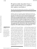 Cover page: Phosphoinositide-dependent kinase 1 targets protein kinase A in a pathway that regulates interleukin 4