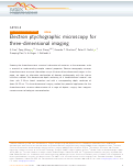 Cover page: Electron ptychographic microscopy for three-dimensional imaging.