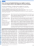 Cover page: Loss of Corneal Epithelial Heparan Sulfate Leads to Corneal Degeneration and Impaired Wound HealingRole of HS in the Corneal Epitheliam