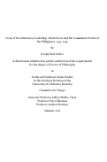 Cover page: Crisis of Revolutionary Leadership: Martial Law and the Communist Parties of the Philippines, 1957-1974