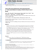 Cover page: Cancer recurrence monitoring using hyperpolarized [1-13C]pyruvate metabolic imaging in murine breast cancer model