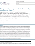 Cover page: Divergence dating using mixed effects clock modelling: An application to HIV-1