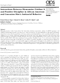 Cover page: Interactions Between Monoamine Oxidase A and Punitive Discipline in African American and Caucasian Men’s Antisocial Behavior