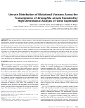 Cover page: Uneven Distribution of Mutational Variance Across the Transcriptome of Drosophila serrata Revealed by High-Dimensional Analysis of Gene Expression