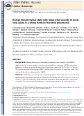 Cover page: Human mesenchymal stem cells reduce the severity of acute lung injury in a sheep model of bacterial pneumonia