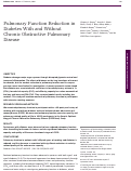 Cover page: Pulmonary Function Reduction in Diabetes With and Without Chronic Obstructive Pulmonary Disease