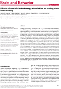 Cover page: Effects of cranial electrotherapy stimulation on resting state brain activity