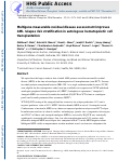 Cover page: Multigene Measurable Residual Disease Assessment Improves Acute Myeloid Leukemia Relapse Risk Stratification in Autologous Hematopoietic Cell Transplantation