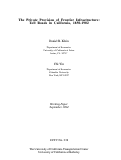 Cover page: The Private Provision of Frontier Infrastructure: Toll Roads in California, 1850-1902