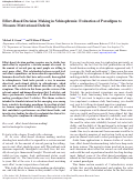 Cover page: Effort-Based Decision Making in Schizophrenia: Evaluation of Paradigms to Measure Motivational Deficits.