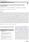 Cover page: Mean Affect Moderates the Association between Affect Variability and Mental Health.