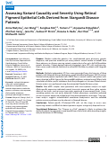 Cover page: Assessing Variant Causality and Severity Using Retinal Pigment Epithelial Cells Derived from Stargardt Disease Patients