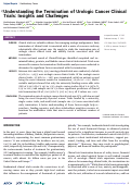 Cover page: Understanding the Termination of Urologic Cancer Clinical Trials: Insights and Challenges.