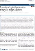 Cover page: Properties of bacterial communities attached to artificial substrates in a hypereutrophic urban river