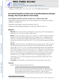 Cover page: Increased longevity in older users of postmenopausal estrogen therapy: the Leisure World Cohort Study.