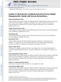 Cover page: Quality of life outcomes of web-based and in-person weight management for adults with serious mental illness.