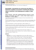 Cover page: Demographic characteristics do not decrease the utility of depressive symptoms assessments: examining the practical impact of item bias in four heterogeneous samples of older adults