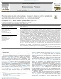 Cover page: Pharmaceutical and personal care products-induced stress symptoms and detoxification mechanisms in cucumber plants.