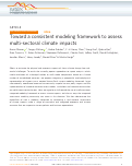 Cover page: Toward a consistent modeling framework to assess multi-sectoral climate impacts.