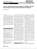 Cover page: Letter to the Editor: What Are the MCIDs for PROMIS, NDI, and ODI Instruments Among Patients With Spinal Conditions?