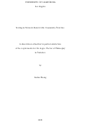 Cover page: Testing in Network Models with Community Structure