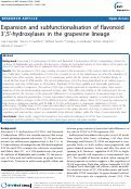 Cover page: Expansion and subfunctionalisation of flavonoid 3',5'-hydroxylases in the grapevine lineage