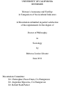 Cover page: Women's Autonomy and Fertility: A Comparison of Sociocultural Indicators