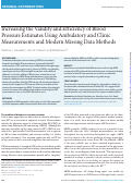 Cover page: Increasing the Validity and Efficiency of Blood Pressure Estimates Using Ambulatory and Clinic Measurements and Modern Missing Data Methods