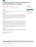 Cover page: Familial aggregation of status epilepticus in generalized and focal epilepsies.